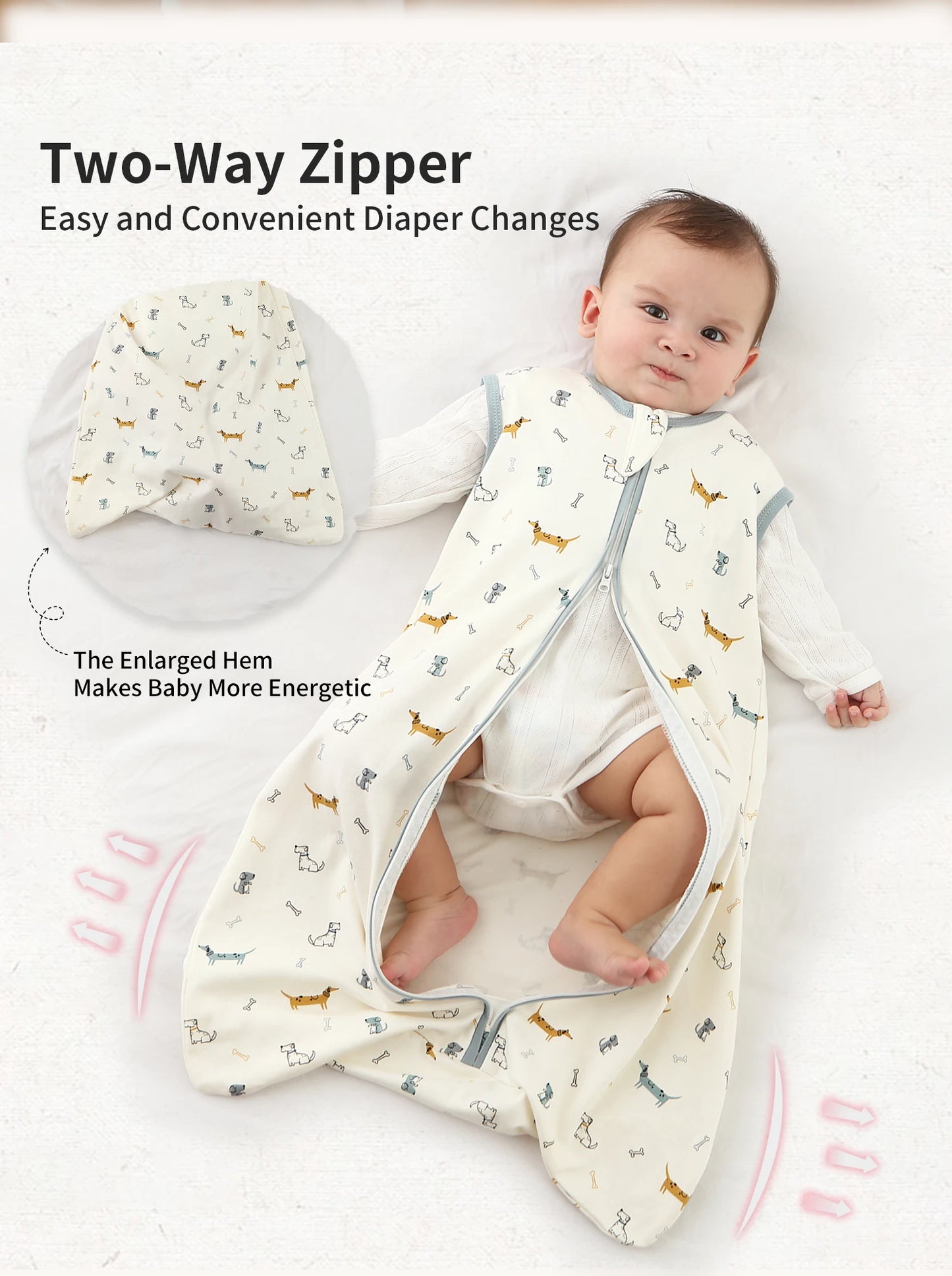 INSULAR Baby Sleeping Bag Kids Vest Infant Anti-Startle Swaddle Blanket Anti-Kick Sleepsacks Cotton Class A Spring Summer Autumn