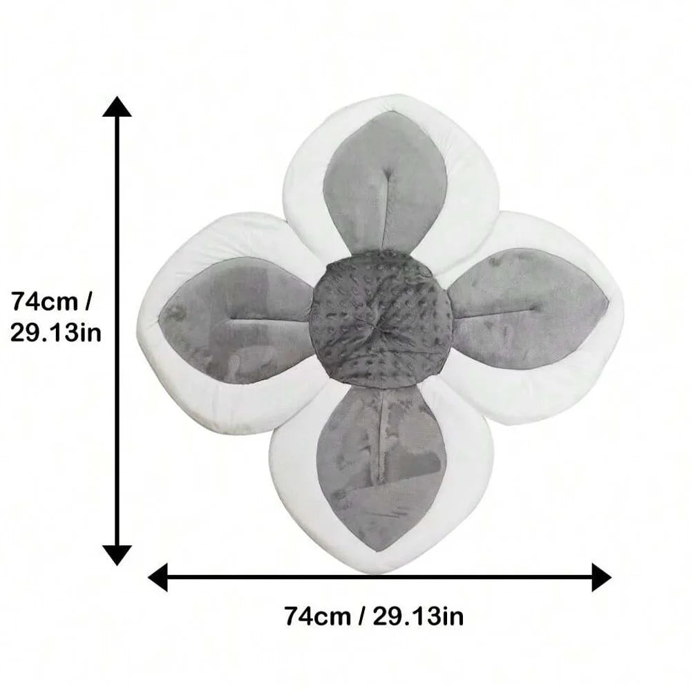 Baby bath mat can lie down fold newborn creative flower bath mat baby bath lotus safety cushion