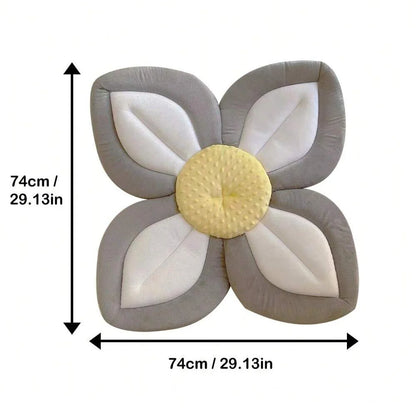 Baby bath mat can lie down fold newborn creative flower bath mat baby bath lotus safety cushion